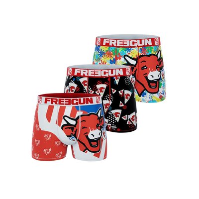 Lot de 3 Boxers microfibre Vache qui rit FREEGUN
