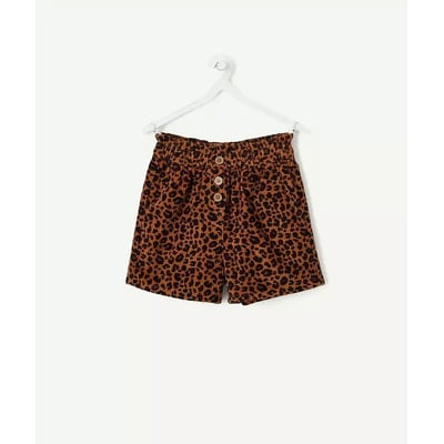 Leopard Print Corduroy Shorts TAPE A L'OEIL