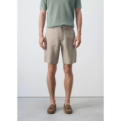 Bermuda slim-fit 100 % lin MANGO MAN