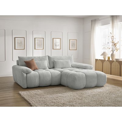 Canapé d'angle fixe 3 places en tissu texturé, IVANE BOBOCHIC
