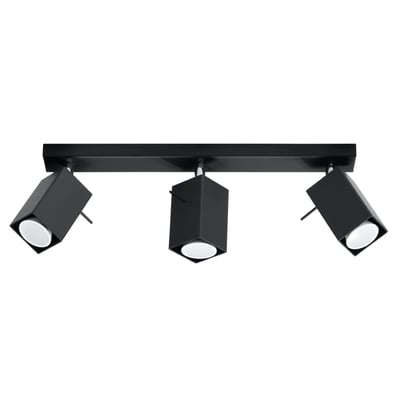 Plafonnier Acier Noir GU10 3 Merida EDEN