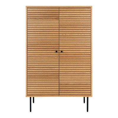 Buffet haut de salle à manger 2 portes effet rainuré ASSENS PIER IMPORT