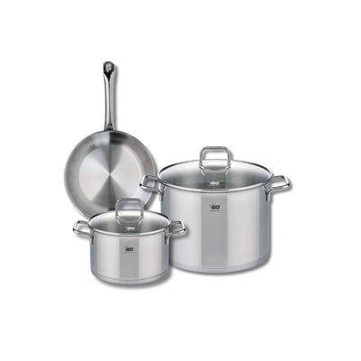 Batterie 1 poêle 24cm + 2 faitouts 20/26cm PROFI CITRIN ELO