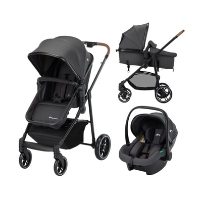 Poussette 3 en 1 i-size avec assise convertible en nacelle et cosi, Haze Trio Lux BEBECONFORT