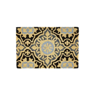 Paillasson Coco Gris Façon Carreaux de Ciment - 60x40x1.5cm WADIGA