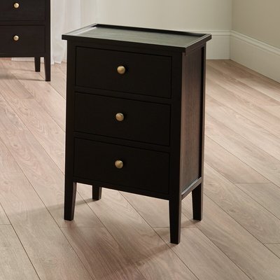 Luxe Pine Wood 3 Drawer Bedside Table SO'HOME