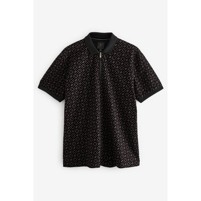 Polo floqué semi-zippé NEXT