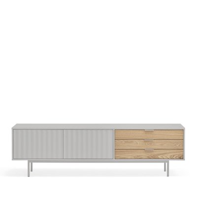 Meuble TV 2 portes, 3 tiroirs en bois L180cm - SIERRA TEULAT