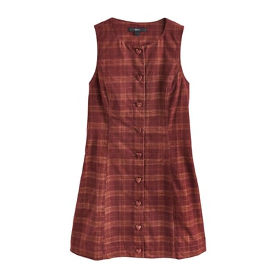 Robe courte boutonnée en velours côtelé NEXT