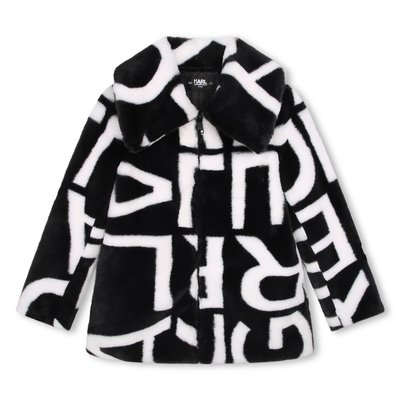 Veste en peluche imprimée KARL LAGERFELD KIDS