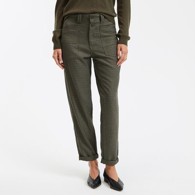 Wijde broek met geruit motief FREEMAN T. PORTER