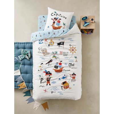 Parure housse de couette + taie d'oreiller enfant P COMME PIRATE Oeko-Tex® VERTBAUDET