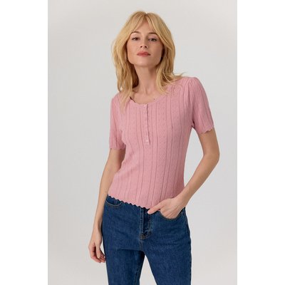 T-shirt avec détails perlés au col CAMELLIA ARTLOVE