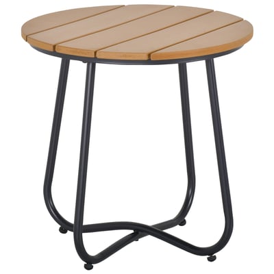 Table d'appoint de terrasse Acier Marron OUTSUNNY