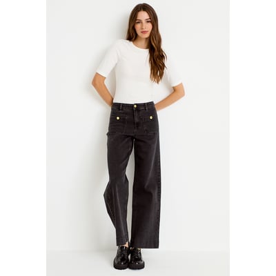 Jean wide leg cropped taille haute CACHE CACHE