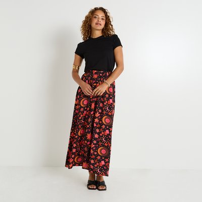 Jupe longue fluide imprimée GRAIN DE MALICE