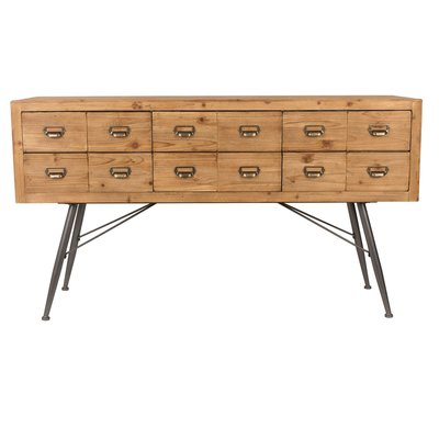 Commode de rangement en bois et acier - SIX DUTCHBONE