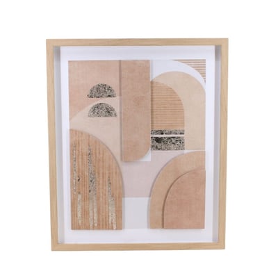 Cadre formes géométriques effet 3D 60x50cm ORNAMI