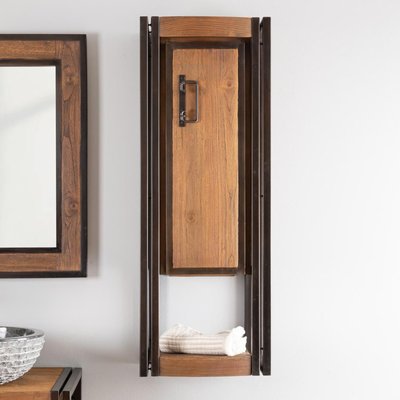 Colonne suspendue de teck métal rectangle 110 cm ÉLÉGANCE WANDA COLLECTION