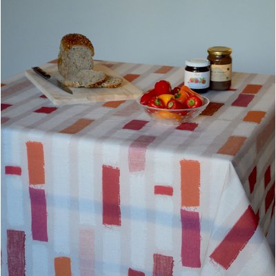 Nappe enduite carrée ou rectangle Rayure PATCH FLEUR DE SOLEIL