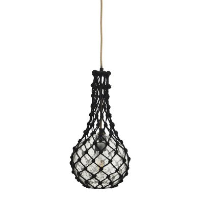 Suspension boule verre filet de jute MADAM STOLTZ