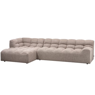 Canapé d'angle gauche en tissu ALLURE WOOOD