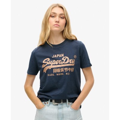 T-shirt décontracté à logo métallisé SUPERDRY