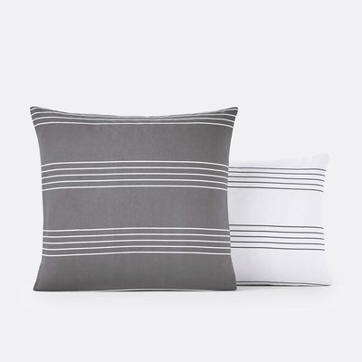 Horizon Striped 100% Cotton Pillowcase LA REDOUTE INTERIEURS