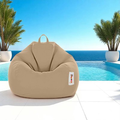 Pouf poire géant extérieur beige ARTA PIER IMPORT