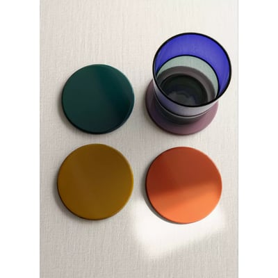 Lot de 4 dessous de verre en bois multicolores MANGO HOME