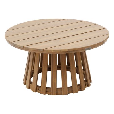 Table de jardin d'appoint ronde grand modèle en bois OSUNA HESPERIDE