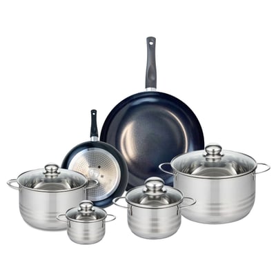 2 poêles 20/32cm + 4 faitouts 12/16/20/24cm PRIMA BRILLANT ELO