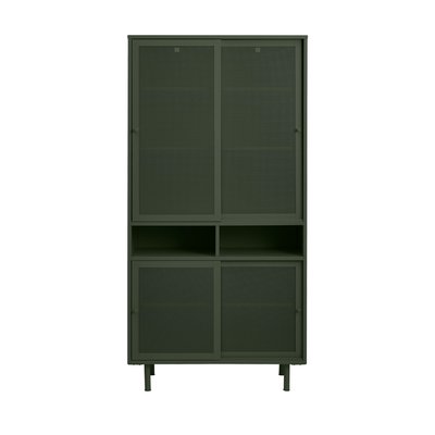 Vaisselier 4 portes, 2 niches en métal H180cm - KISO DRAWER