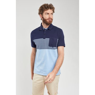 Polo bicolore rayé en coton léger BERAC GUY DE BERAC