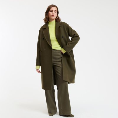 Abrigo de paño de lana mezclada, Signature BARNABE LA REDOUTE COLLECTIONS