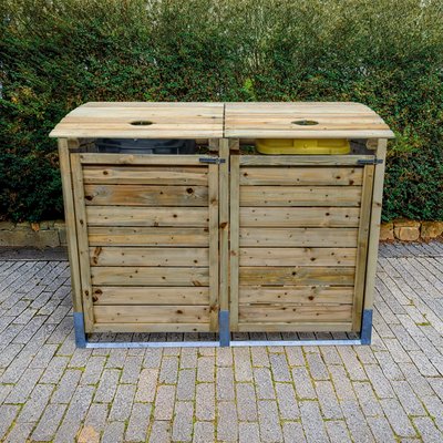 Cache poubelle Manille Double CEMONJARDIN