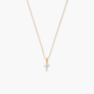 Collier pendentif croix strassée acier inoxydable BALABOOSTE