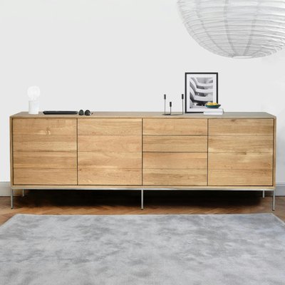 Buffet enfilade en chêne naturel 3 portes KUBICO PIER IMPORT