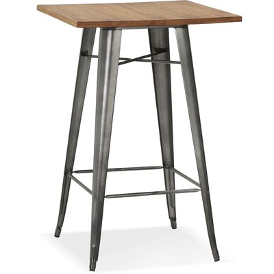 Table haute bois et métal carré Franklin KOKOON DESIGN
