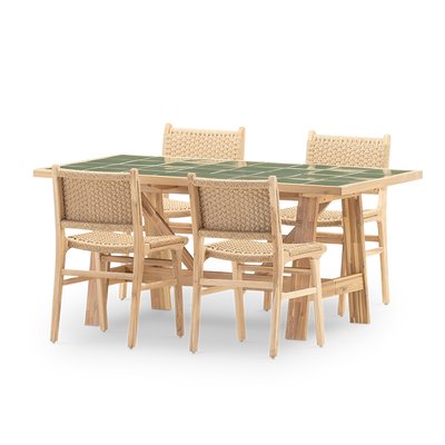 Salon de jardin, 4 chaises, BISBAL & MODENA DEFORA HOME