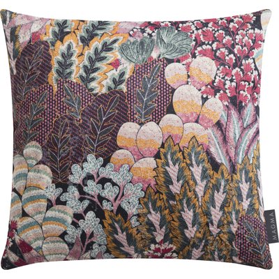 Housse de coussin imprimé végétal sur velours OPHELIA MAGMA HEIMTEX