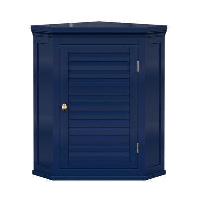 Armoire Murale d'Angle Lamelles Bleu Marine TEAMSON HOME