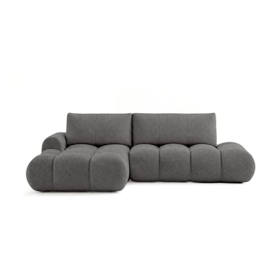 Canapé d'Angle Convertible en Tissu bouclette 4 places - YULIN BEST MOBILIER