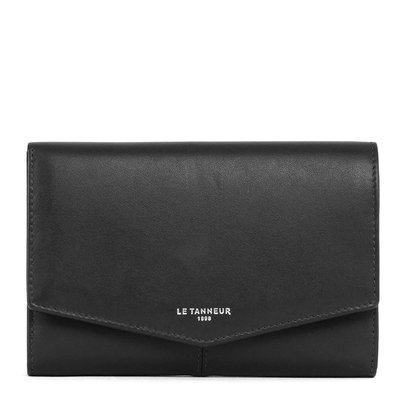Portefeuille moyen modèle en cuir lisse CHARLOTTE LE TANNEUR