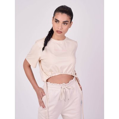T-shirt crop avec cordon de serrage PROJECT X