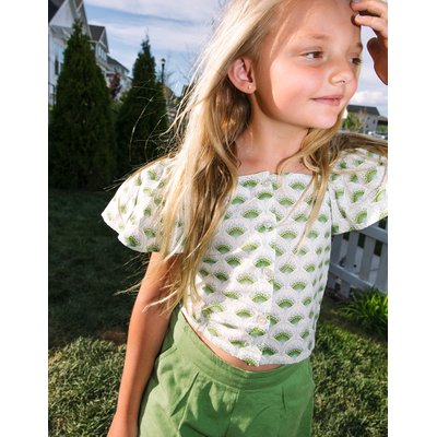 Top Floral avec Manches Papillon ZIPPY