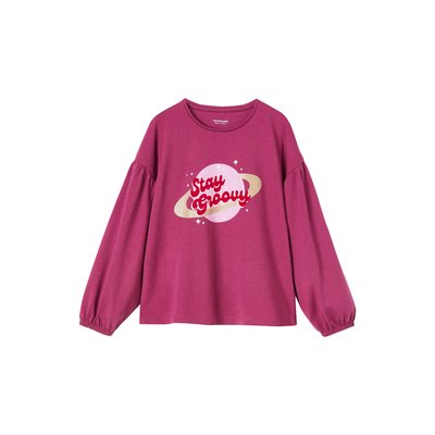 Tee-shirt détails brillants et message velours VERTBAUDET