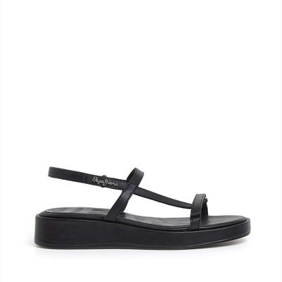 Sandales En Cuir Avec Fermeture Velcro PEPE JEANS