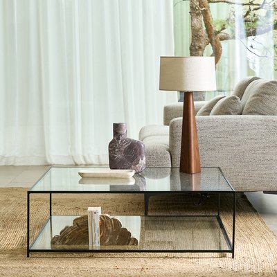 Couchtisch Sybil, quadratisch, gehärtetes Glas AM.PM