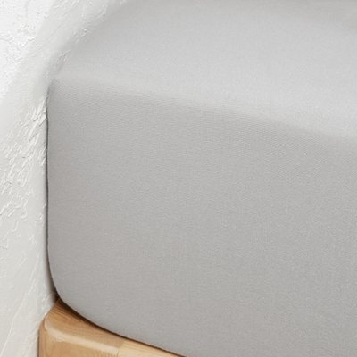 Drap-housse jersey 30% coton recyclé bonnet 25 cm LA REDOUTE INTERIEURS